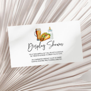 Carte D'accompagnement Tacos Brasse Diapeurs Trop Baby shower Affichage D