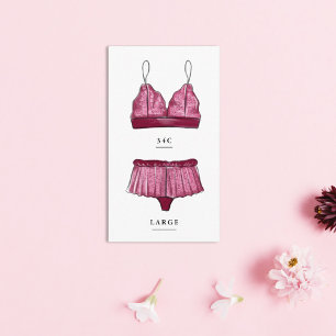 Carte D'accompagnement Taille de la Fête des mariées de lingerie Insérer