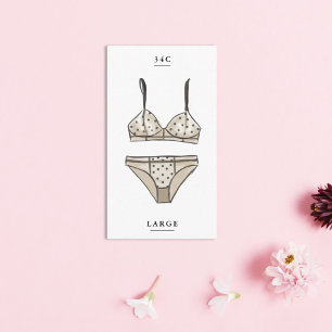 Carte D'accompagnement Taille de la Fête des mariées de lingerie Insérer