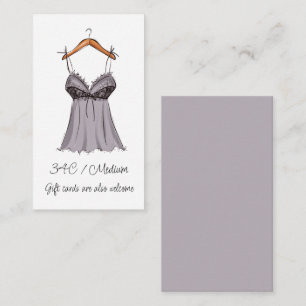 Carte D'accompagnement Taille de lingerie Oh la la Fête des mariées