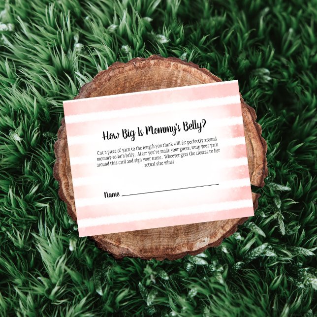Carte D'accompagnement Tan Bunny Pink Maman's Belly Taille Douche Jeu (Créateur téléchargé)
