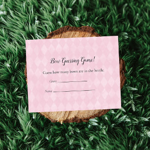 Carte D'accompagnement Tan Bunny Rabbit Devinant Nombre Baby shower Jeu