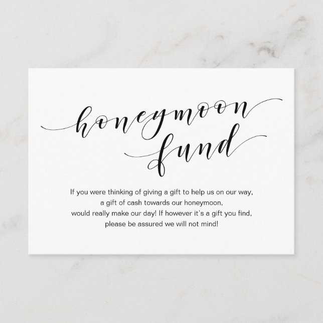 Carte D'accompagnement Tapis noir moderne, fonds de lune de miel Mariage (Devant)