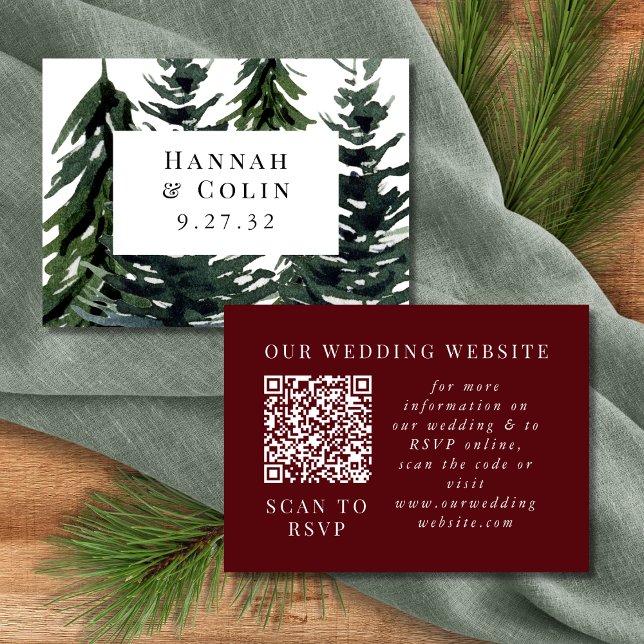 Carte D'accompagnement Tartan Russe Forêt Plaid Rouge Noir Vert Blanc (Créateur téléchargé)