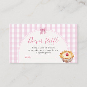 Carte D'accompagnement Tarte Cutie Rose En vichy Baby shower Déchets Raff