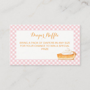 Carte D'accompagnement Tartelette pumpkin pie carreaux roses Baby Shower