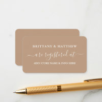Taupe de Mariage de calligraphie moderne