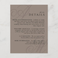 Taupe Moderne Edge Élégant Détails du monogramme