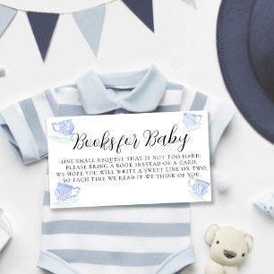 Carte D'accompagnement Tea Party Chine Blue Lace Douche Livres pour bébé