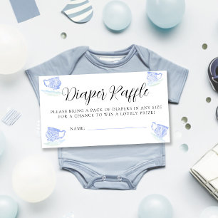 Carte D'accompagnement Tea Party Chine Dentelle Baby shower Déchets Raffl