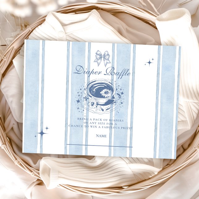 Carte D'accompagnement Tea Party Diapper Raffle (Créateur téléchargé)