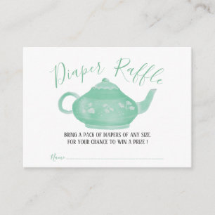 Carte D'accompagnement Tea Party Shabby Chic Baby shower Raffle de couc