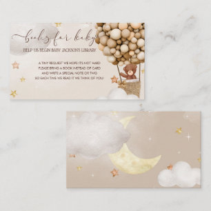 Carte D'accompagnement Teddy Bear Air Balloon Books for Baby Request Encl