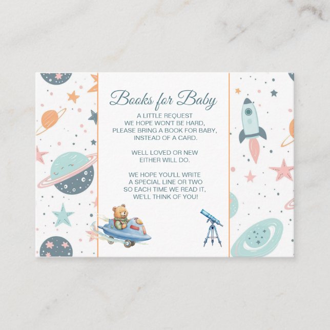 Carte D'accompagnement Teddy Bear Astronaut-Books For Baby Enclosure Card (Devant)