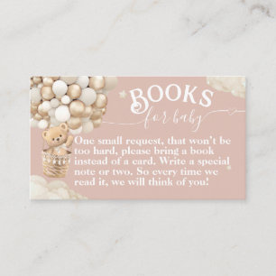 Carte D'accompagnement Teddy Bear Balloon Bearly Wait Baby showers books