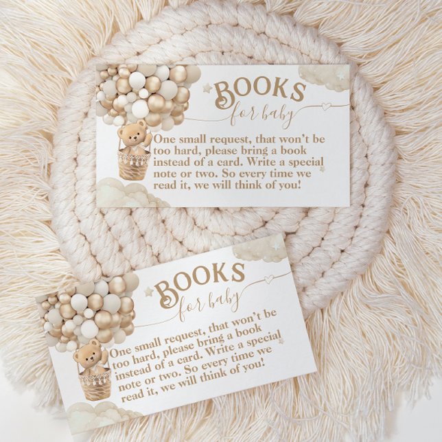 Carte D'accompagnement Teddy Bear Balloon Bearly Wait Baby showers books (Créateur téléchargé)