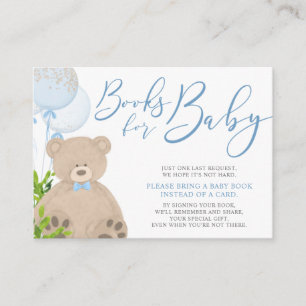 Carte D'accompagnement Teddy Bear Balloon Greenery Baby Book Demande