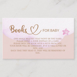 Carte D'accompagnement Teddy Bear Girl Baby shower Livres pour bébé