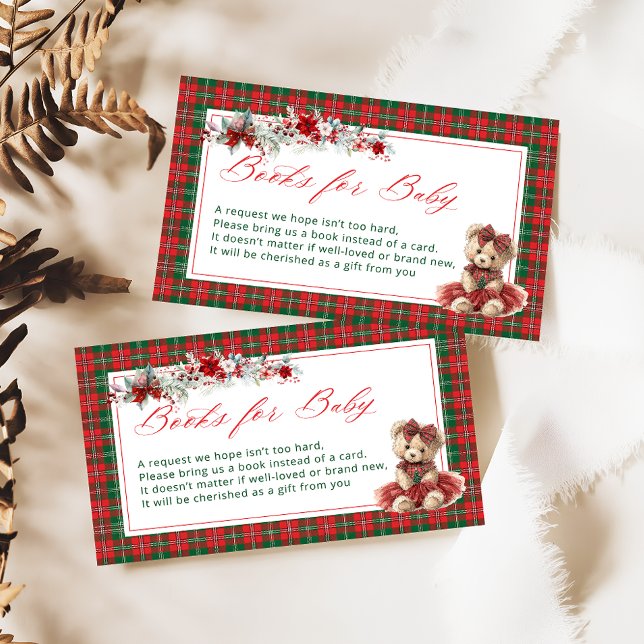 Carte D'accompagnement Teddy Bear Girl Baby shower Livres pour bébé (Créateur téléchargé)