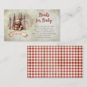 Carte D'accompagnement Teddy Bear Holiday Boy Baby shower Livres pour béb