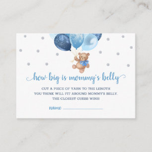 Carte D'accompagnement Teddy Bear How Big Is Mommy's Belly Baby shower En