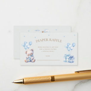 Carte D'accompagnement Teddy Bear Lune Raffle Ticket