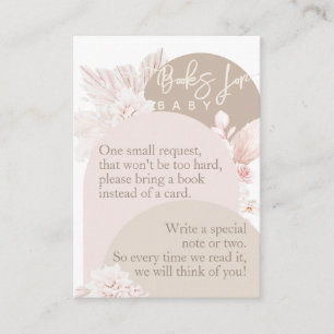 Carte D'accompagnement Teddy Bear Modern Boho Girl livre Baby shower