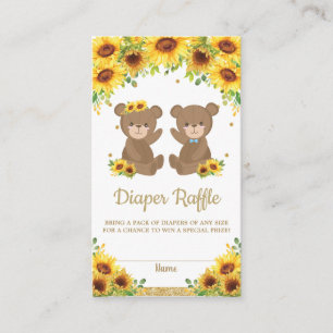 Carte D'accompagnement Teddy Bear Tournesol Twins Garçon fille Déchets Ra
