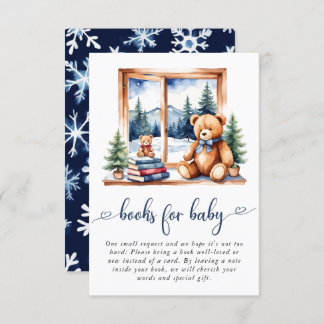 Carte D'accompagnement Teddy Bear Winter Boy Baby shower Livres Pour Baby