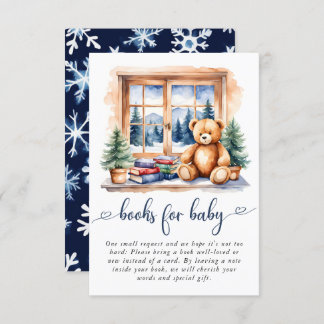 Carte D'accompagnement Teddy Bear Winter Boy Baby shower Livres Pour Baby