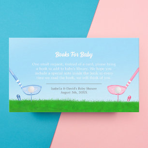 Carte D'accompagnement Tee Up Blue or Pink Golf Livres For Baby