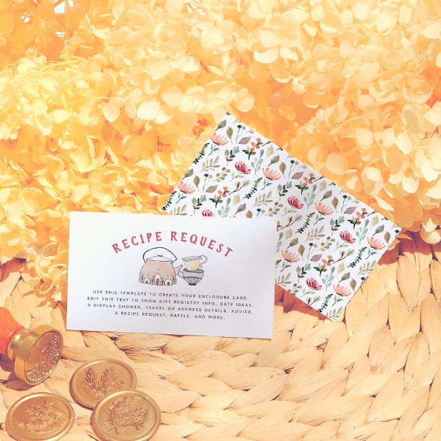 Carte D'accompagnement Temps Pour La Fête des mariées Fleur sauvage De Th (Créateur téléchargé)