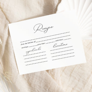 Carte D'accompagnement Temps Pour La Recette De Fête des mariées Florale 