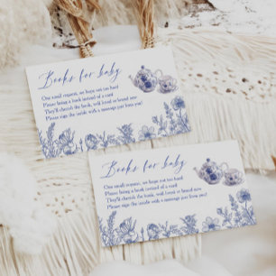 Carte D'accompagnement Temps Pour Le Thé Toile Baby shower Livres Pour Bé