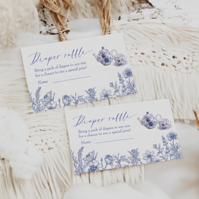 Carte D'accompagnement Temps Pour Thé Toile Baby shower Déchets Raffin (Créateur téléchargé)