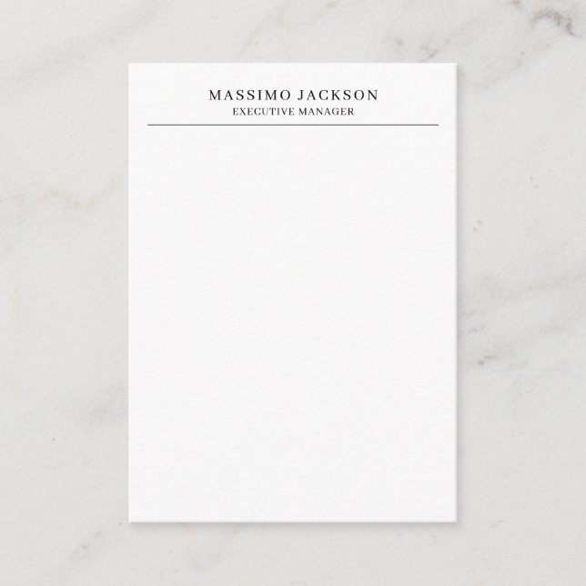 Carte D'accompagnement Tendance Moderne Simple Noir & Blanc Professionnel (Devant)