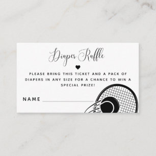 Carte D'accompagnement Tennis Racket Ball Sport Baby shower Déchets Raffi