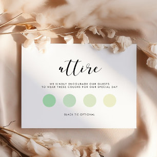 Carte D'accompagnement Tenue de mariage au design élégant