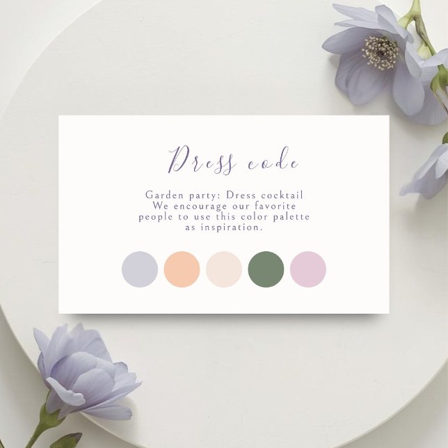 Carte D'accompagnement Tenue de mariage Pastel Script (Créateur téléchargé)