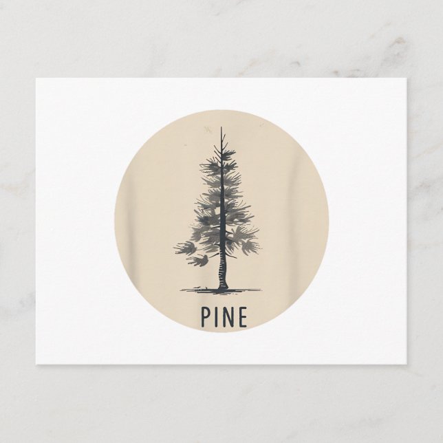 Carte D'accompagnement Tenue d'un pin unique (Devant)