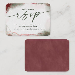 Carte D'accompagnement Terra Rosa Abstraite moderne Site Mariage RSVP