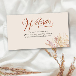 Carte D'accompagnement Terraccotta Cream Site Mariage Botanique