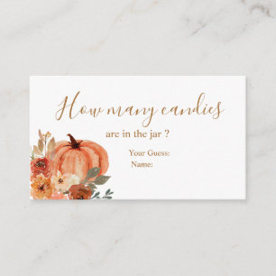 Carte D'accompagnement Terracota Citrouille Fête des mariées Combien de b