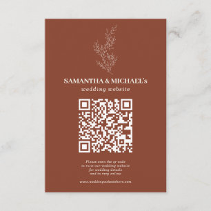 Carte D'accompagnement Terracotta Ivy Floral Qr Site Mariage
