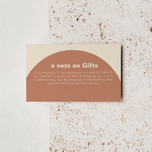 Carte D'accompagnement Terracotta Minimaliste Mariage Wishing well