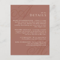 Terracotta Modern Edge Élégant Monogramme Détails