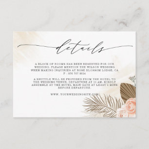 Carte D'accompagnement Terracotta Rustic Boho Mariage Chic Script Détail