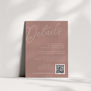 Carte D'accompagnement Terre cuite Détails du filigrane de script tout-