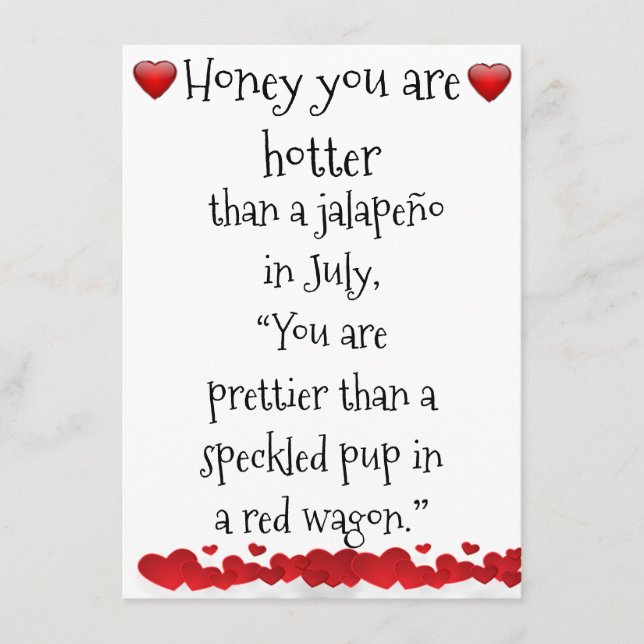 Carte D'accompagnement T'es chaud bébé (Devant)