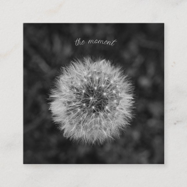 Carte D'accompagnement Tête de semence de Dandelion. Soyez Présents En Ce (Devant)